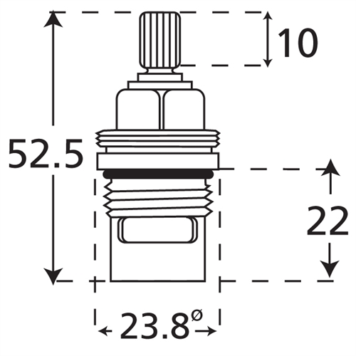 Professional replacement 1/2'' quarter turn ceramic disk tap valves - 20 teeth spline